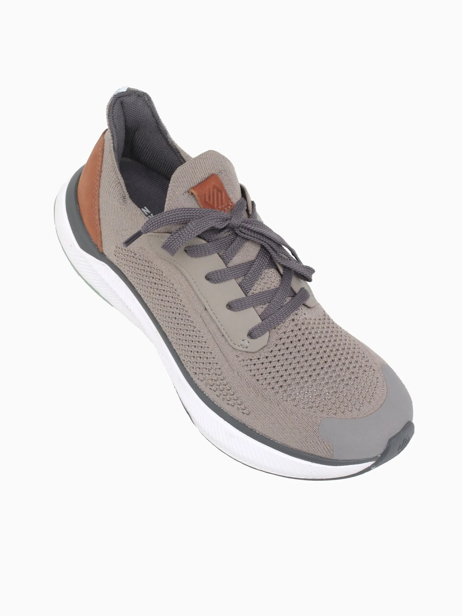 Miles Knit Laceup Taupe Knit